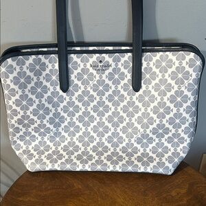Kate Spade Black and White Floral Tote